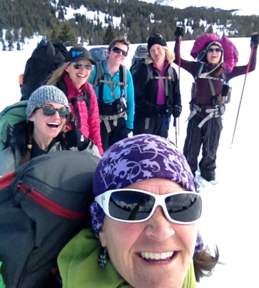Participants from CMC's Intro to Backcountry for Women class on their hut trip.